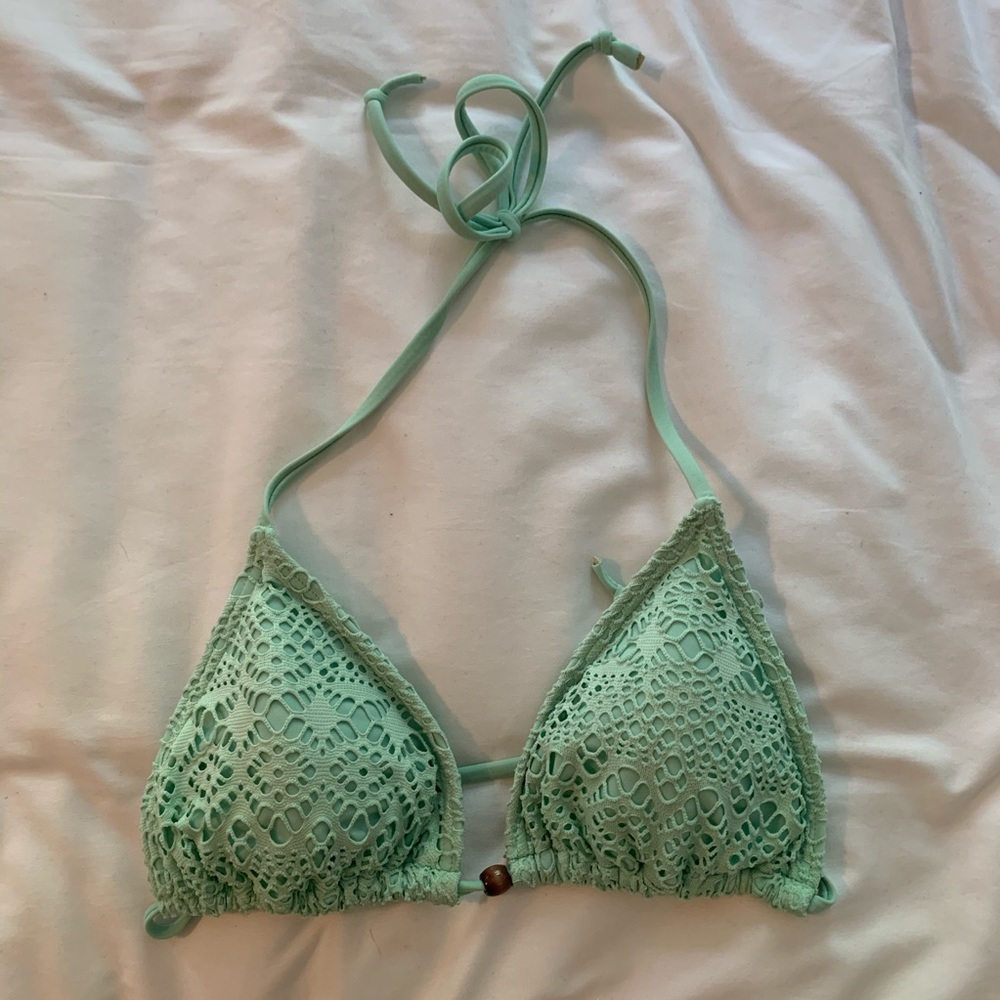 Teal/Aqua Crochet Bikini Top